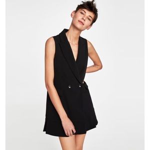 COPY - ZARA BLACK TUXEDO MINI DRESS NEW WITH TAGS